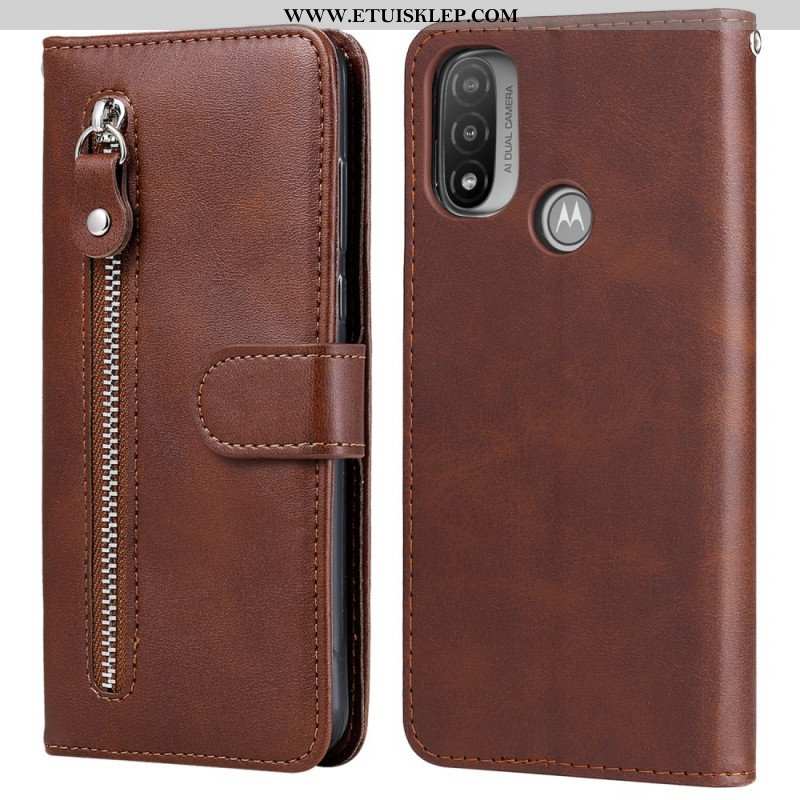 Etui Folio do Moto E40 / E30 / E20 Zabytkowa Portmonetka